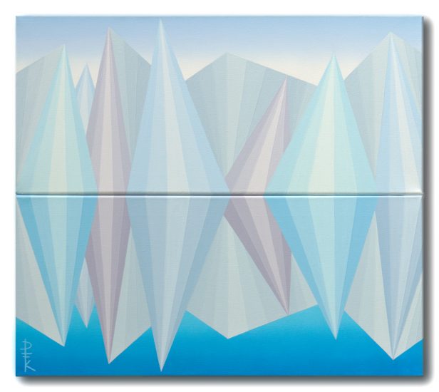 "Iceberg" - mirror op art painting